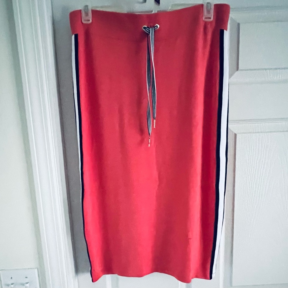 Tommy Hilfiger Sz L Coral Drawstring Women's Skirt